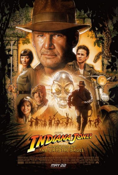 Indiana Jones and the Kingdom of the Crystal Skull poster - อินเดียน่าโจนส์ ขุมทรัพย์สุดขอบฟ้า 4 : อาณาจักรกะโหลกแก้ว โปสเตอร์